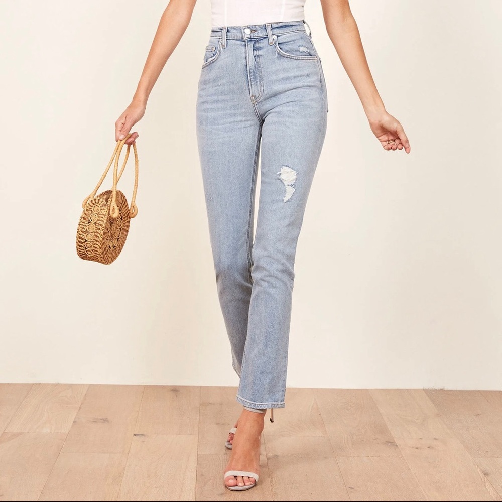 Reformation Liza High Straight Jeans